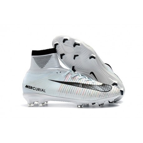 Nike Mercurial Superfly 5 FG Firm Ground Soccer Cleat - White Blue Tint