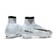 Nike Mercurial Superfly 5 FG Firm Ground Soccer Cleat - White Blue Tint