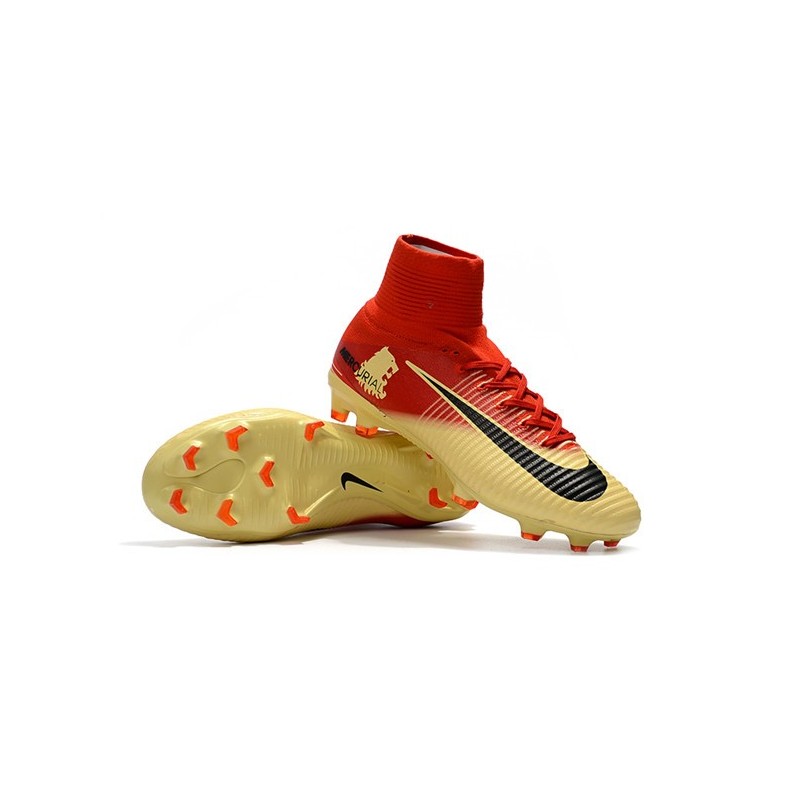 nike mercurial red and yellow