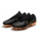 Nike Mercurial Vapor Flyknit Ultra FG ACC Mens Soccer Boots Black Golden