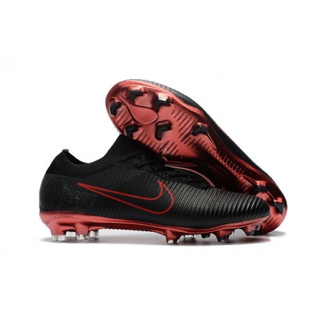 nike mercurial vapor flyknit ultra fg black red