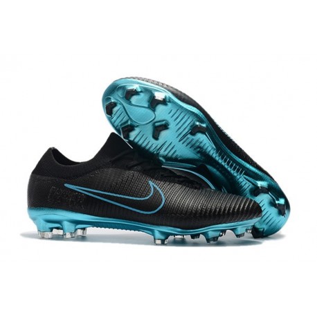 Nike Mercurial Vapor Flyknit Ultra FG ACC Mens Soccer Boots Black Blue