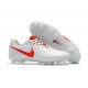 New Nike Tiempo Legend 7 FG K-leather Football Boots White Red