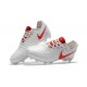 New Nike Tiempo Legend 7 FG K-leather Football Boots White Red