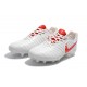New Nike Tiempo Legend 7 FG K-leather Football Boots White Red