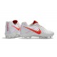 New Nike Tiempo Legend 7 FG K-leather Football Boots White Red