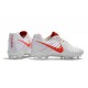 New Nike Tiempo Legend 7 FG K-leather Football Boots White Red