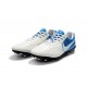 New Nike Tiempo Legend 7 FG K-leather Football Boots White Blue