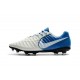 New Nike Tiempo Legend 7 FG K-leather Football Boots White Blue