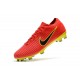 Nike Mercurial Vapor Flyknit Ultra FG ACC Mens Soccer Boots Red Yellow