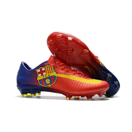 Nike Mercurial Vapor XI FG ACC Barcelona Soccer Boots Red Yellow