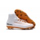 Nike Mercurial Superfly V FG ACC Mens Boot - White Orange CR7