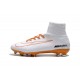 Nike Mercurial Superfly V FG ACC Mens Boot - White Orange CR7