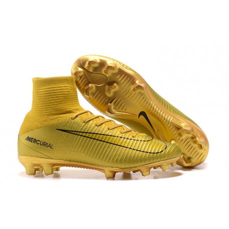 gold cr7 boots