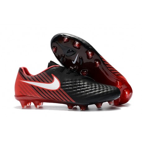 News Men Nike Magista Opus II FG Soccer Shoes Black Red