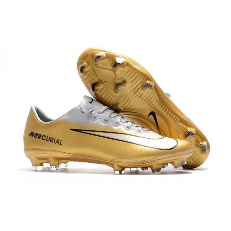 Nike Mercurial Vapor 11 FG Firm Ground New Cleat - Gold White