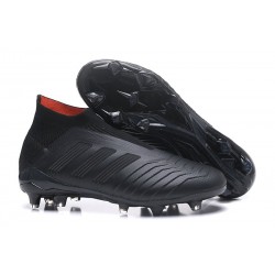 adidas New Predator 18+ FG Soccer Cleats All Black