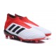 adidas New Predator 18+ FG Soccer Cleats White Red Black