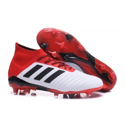 adidas Predator 18.1 Mens FG Football Boots White Red