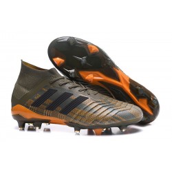 adidas Predator 18.1 Mens FG Football Boots Olive Green Black Orange