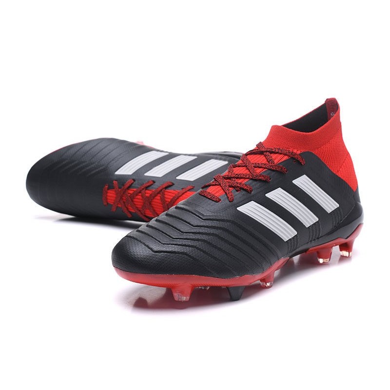 adidas Predator 18.1 Mens FG Football Boots Black White Red
