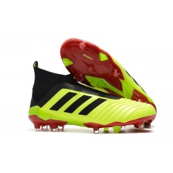 adidas New Predator 18+ FG Soccer Cleats Volt Red Black