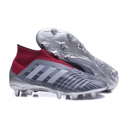 adidas New Predator 18+ FG Soccer Cleats Pogba Grey Red