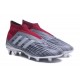 adidas New Predator 18+ FG Soccer Cleats Pogba Grey Red