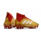 adidas New Predator 18+ FG Soccer Cleats Golden Red