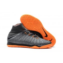 Nike HypervenomX Proximo II DF IC Futsal Wolf Grey Orange