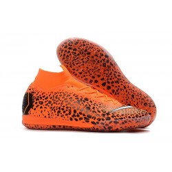 Ronaldo Nike Mercurial SuperflyX VI Elite IC Indoor Shoes Safari Orange Black