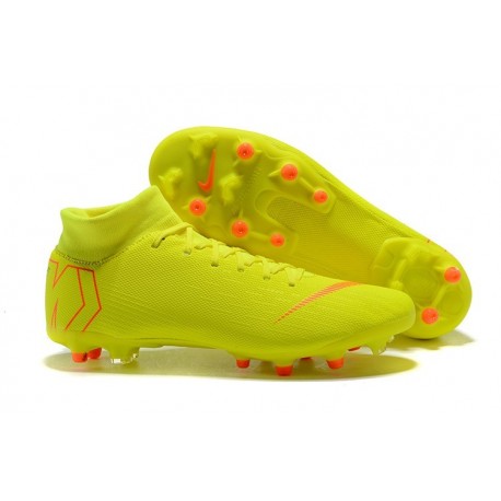 Nike Mercurial Superfly VI Elite AG-Pro Football Boots Yellow Orange