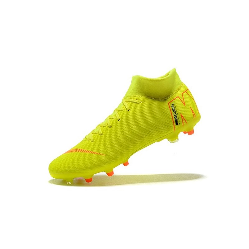 Nike Mercurial Superfly VI Elite AG-Pro Football Boots Yellow Orange