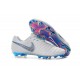 Nike Tiempo Legend 7 FG Kangaroo Leather - White Grey Blue