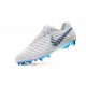 Nike Tiempo Legend 7 FG Kangaroo Leather - White Grey Blue