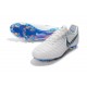 Nike Tiempo Legend 7 FG Kangaroo Leather - White Grey Blue