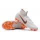 Nike Mercurial Superfly VI 360 Elite FG Soccer Cleats - White Grey Orange