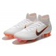 Nike Mercurial Superfly VI 360 Elite FG Soccer Cleats - White Grey Orange