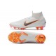 Nike Mercurial Superfly VI 360 Elite FG Soccer Cleats - White Grey Orange