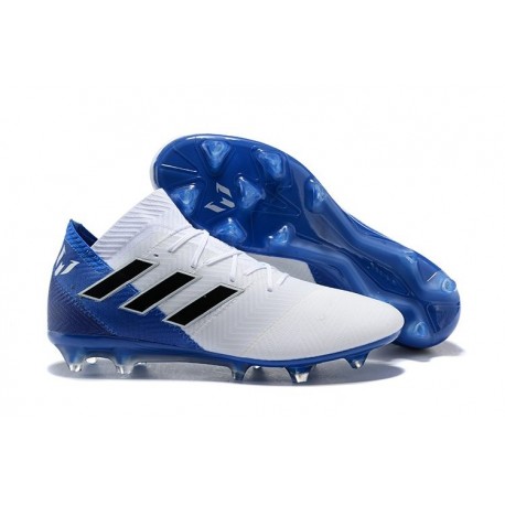 adidas World Cup 2018 Messi Nemeziz 18.1 FG - White Blue