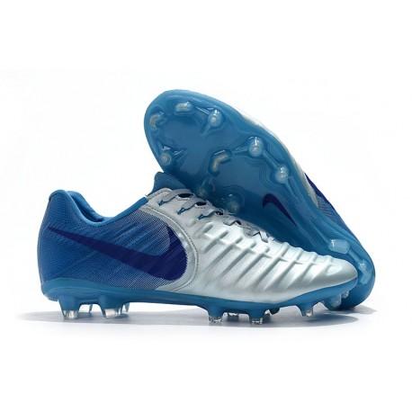 Nike Tiempo Legend 7 FG Kangaroo Leather - Silver Blue