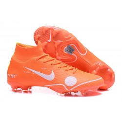 Mercurial Superfly 6 Elite FG Off White for Nike 2018 Orange