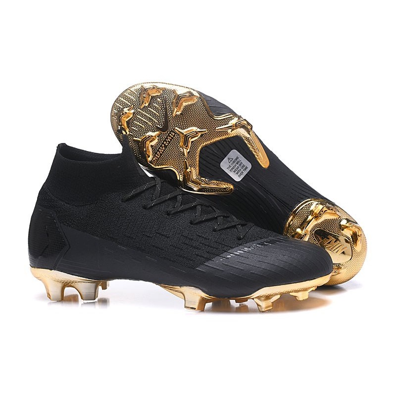 black and gold cleats nike