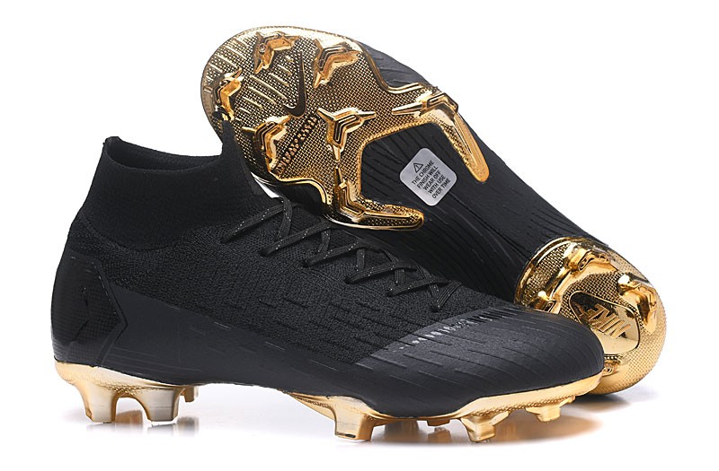 black and gold nike cleats