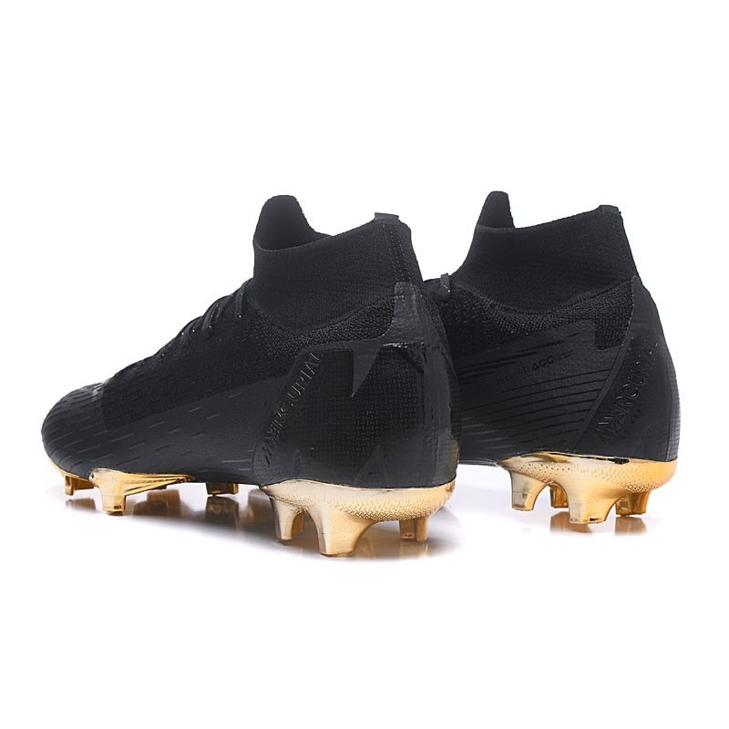 black and gold nike football cleats