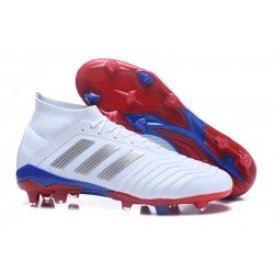 adidas Predator 18.1 Mens Telstar FG Football Boots White Silver Red Blue