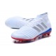 adidas Predator 18.1 Mens Telstar FG Football Boots White Silver Red Blue