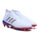 adidas Predator 18.1 Mens Telstar FG Football Boots White Silver Red Blue