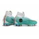 Ronaldo Nike Mercurial Superfly Vi Elite CR7 FG Soccer Cleats - White Blue Gold