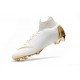 Nike Mercurial Superfly Vi Elite FG New Soccer Cleats - White Golden